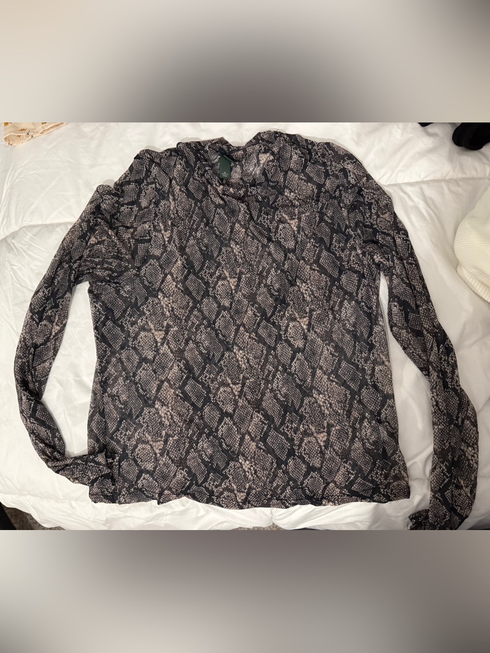 Snake Pattern Reptile Black/beige mesh